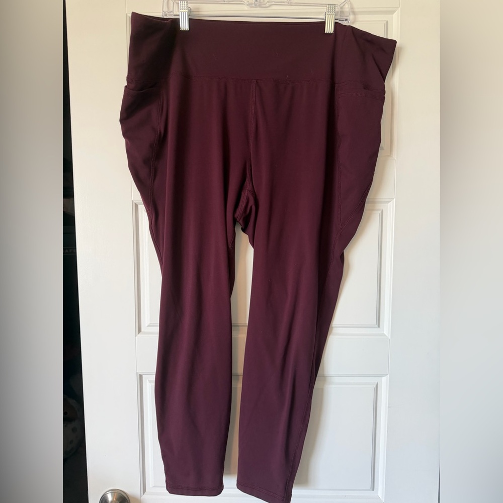 Plum Active Leggings with Side Pockets